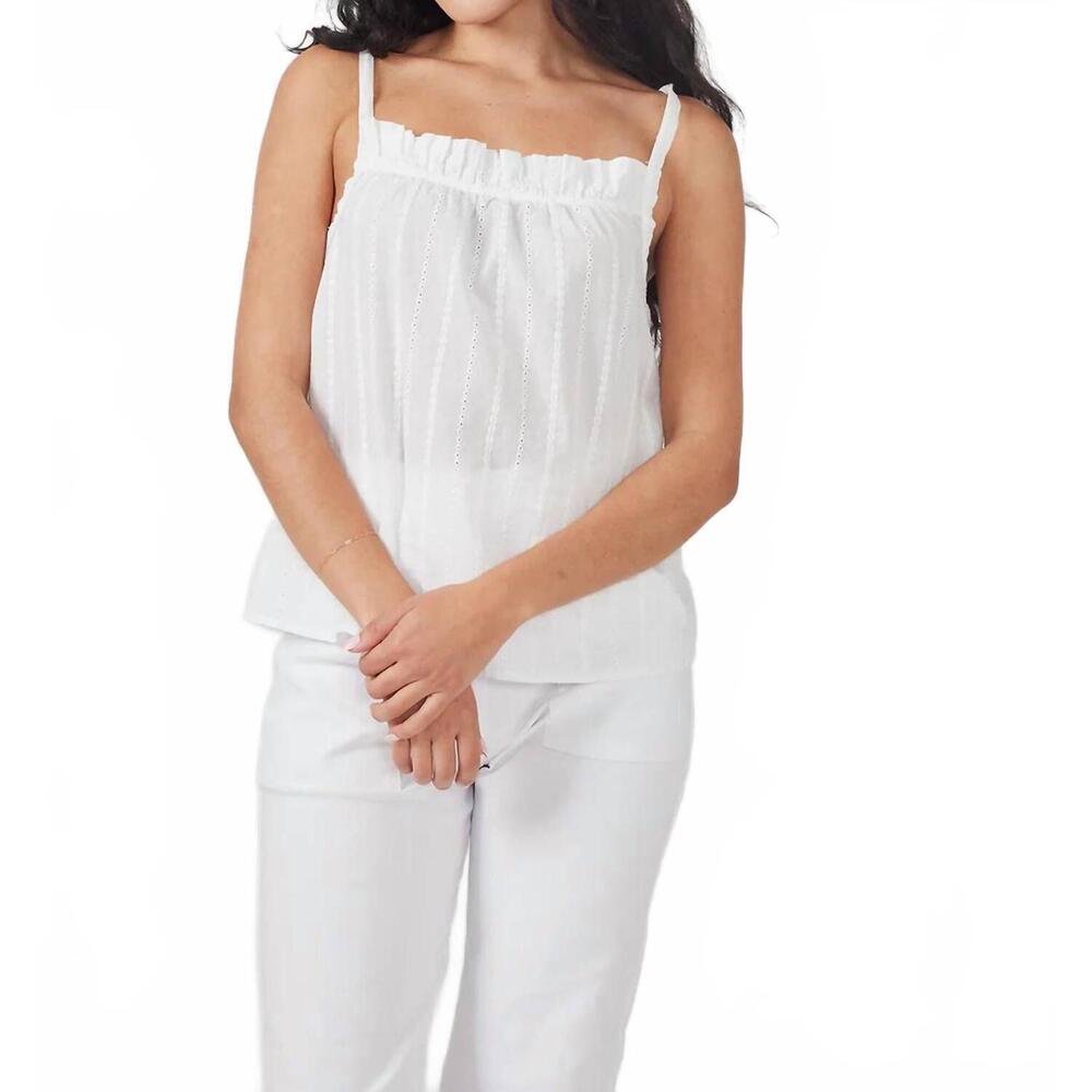 NEW CAMEO ruffle cami top in white
